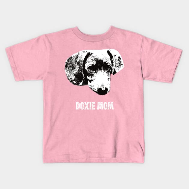 Doxie Mom Dachshund Design Kids T-Shirt by DoggyStyles